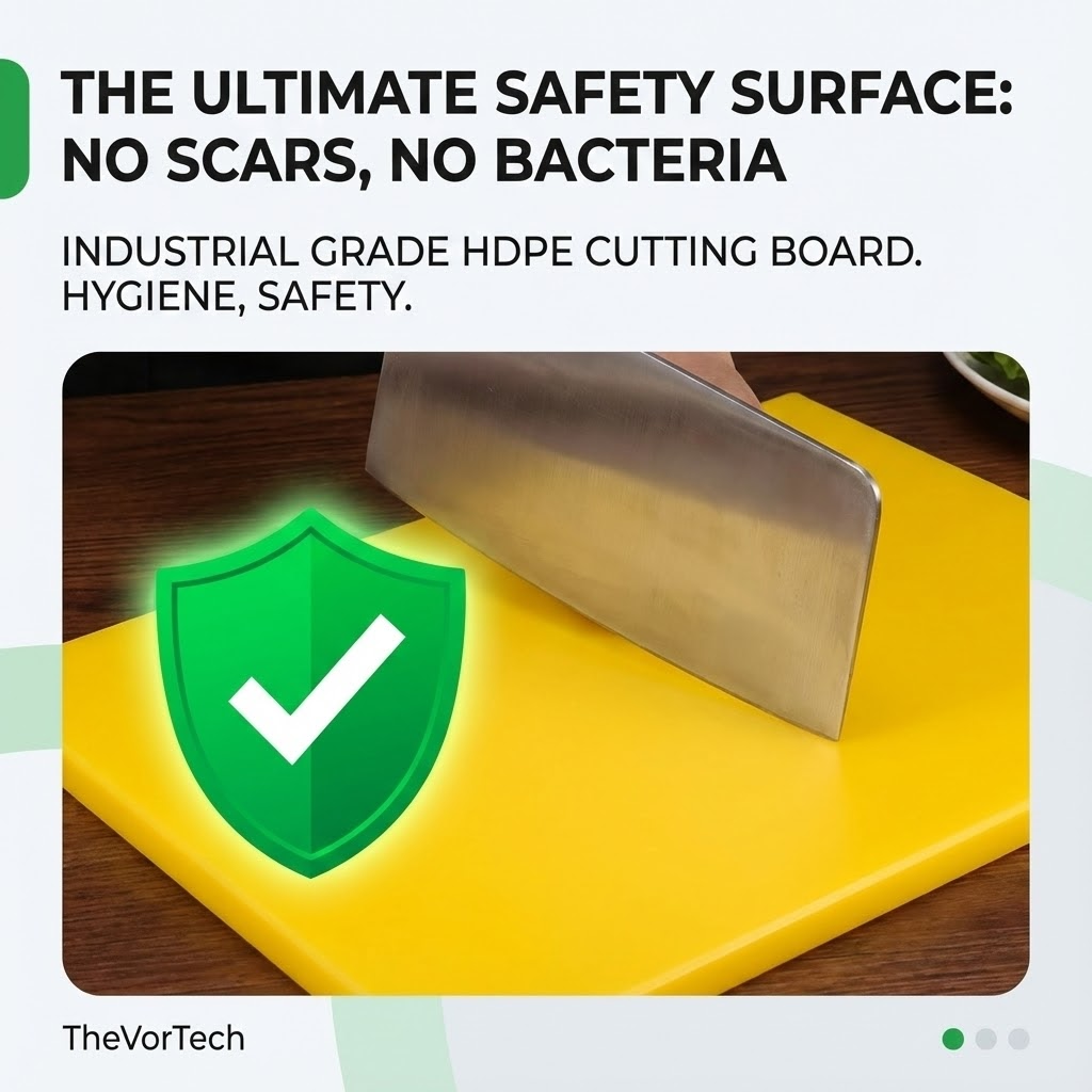 Durable Plastic Cutting Board | Heavy Duty Easy Clean Surface - Luxicro