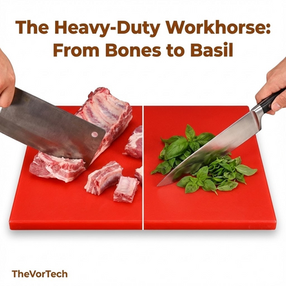 Durable Plastic Cutting Board | Heavy Duty Easy Clean Surface
