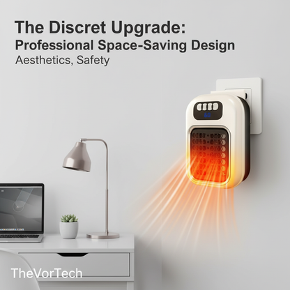 Compact Electric Space Heater with Remote