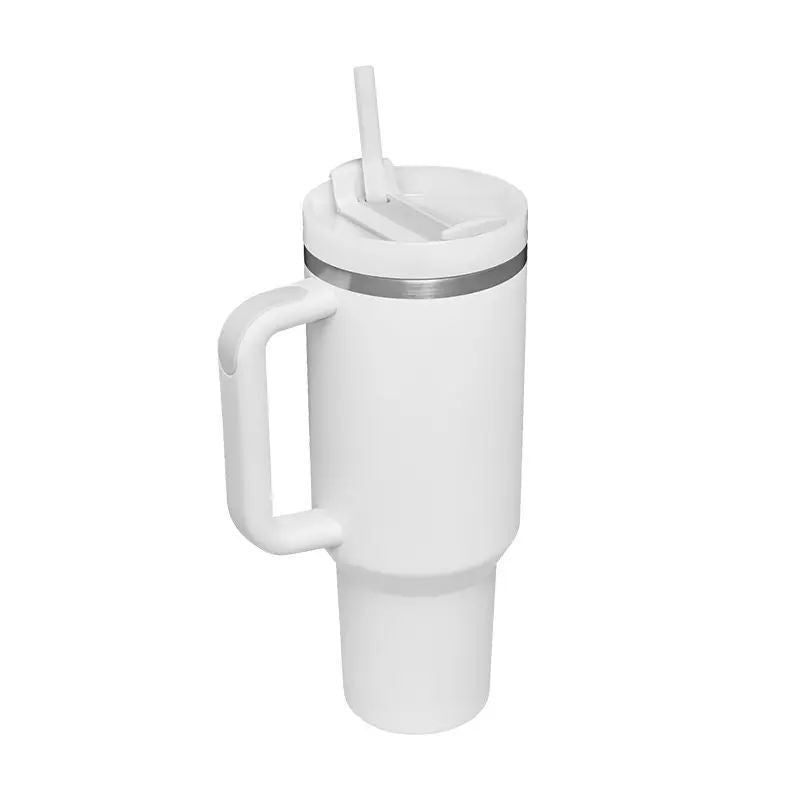 Big Thermal Travel Coffee Mug with Straw