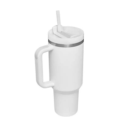 Big Thermal Travel Coffee Mug with Straw