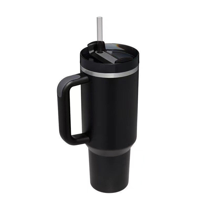 Big Thermal Travel Coffee Mug with Straw