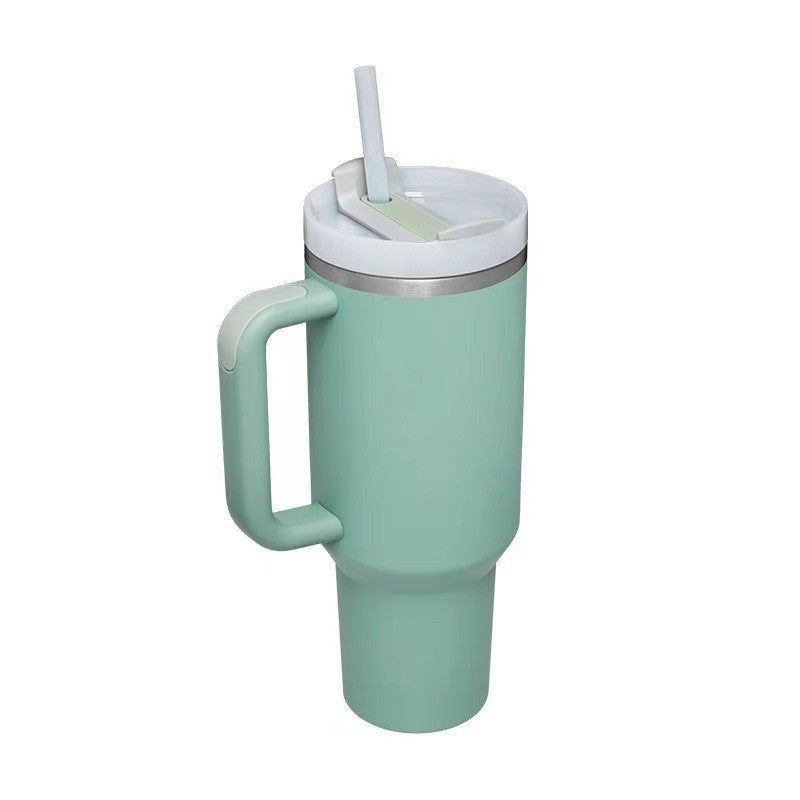 Big Thermal Travel Coffee Mug with Straw