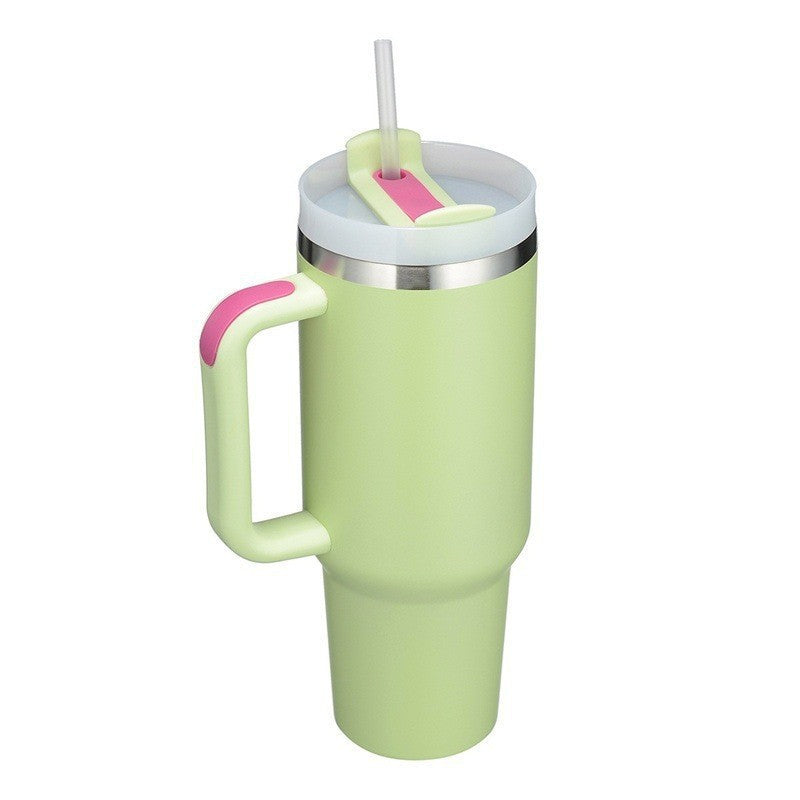 Big Thermal Travel Coffee Mug with Straw