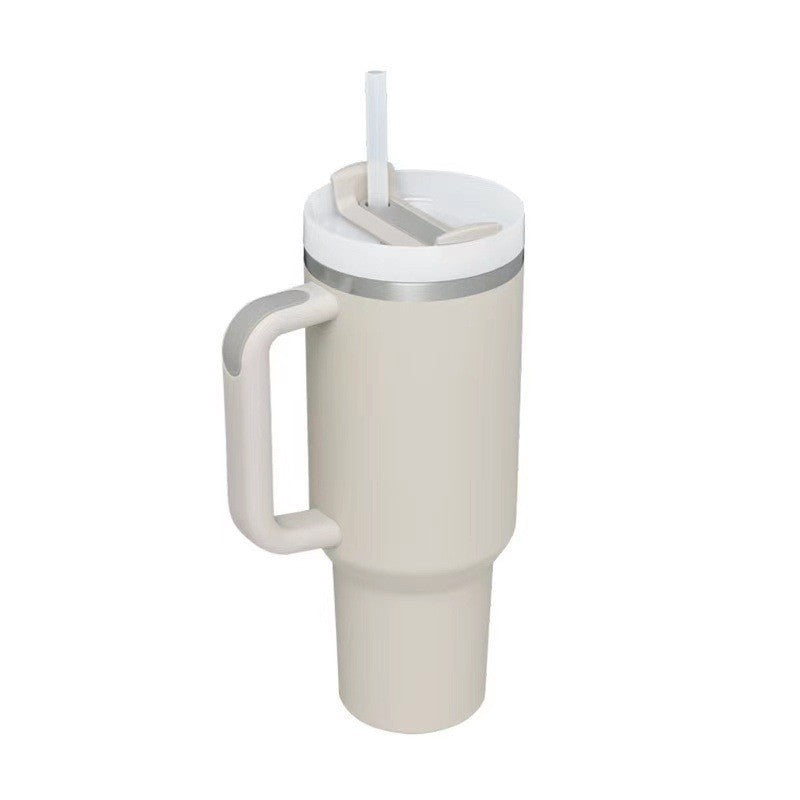Big Thermal Travel Coffee Mug with Straw