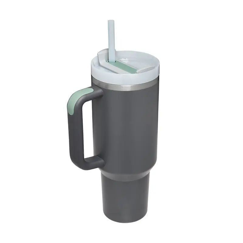 Big Thermal Travel Coffee Mug with Straw