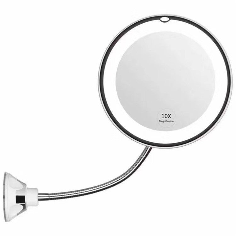 Bright 10x Magnifying LED Wall Mirror with 360 Rotation