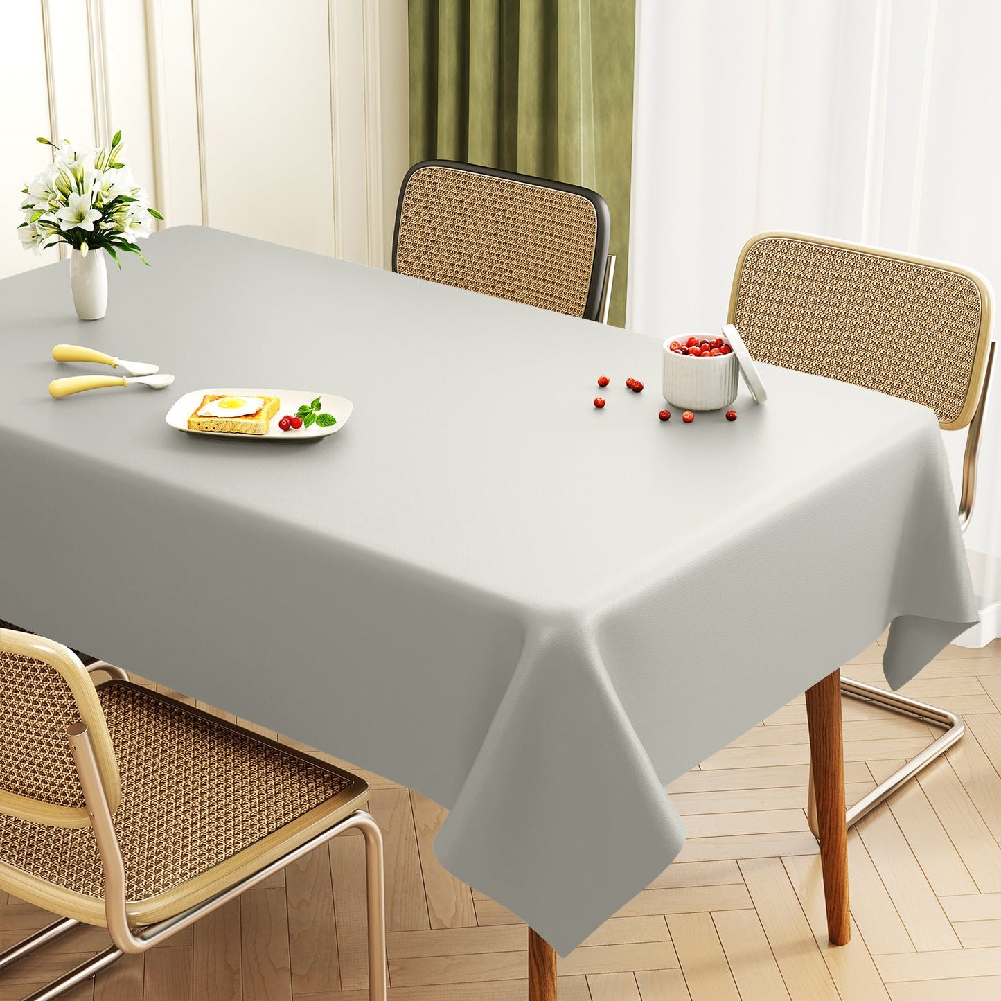 Premium Leather Rectangular Table Mat Waterproof Protector