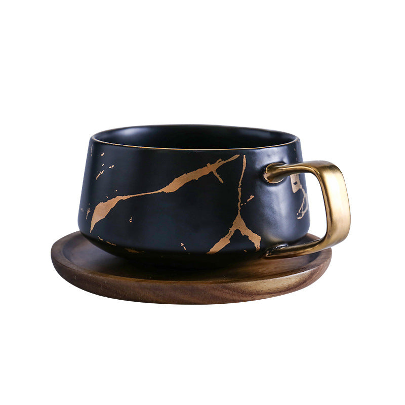 Luxury White Porcelain Coffee Cup Set