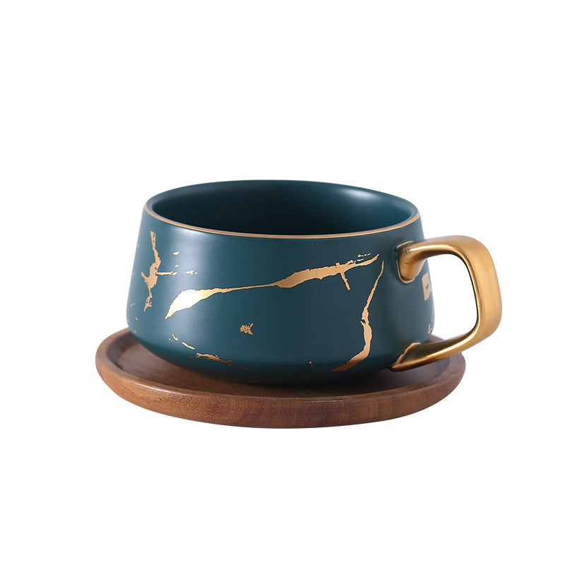 Luxury White Porcelain Coffee Cup Set