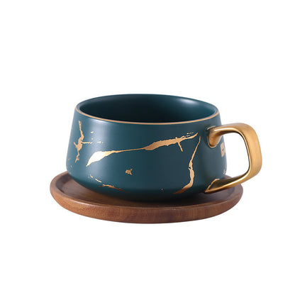Luxury White Porcelain Coffee Cup Set