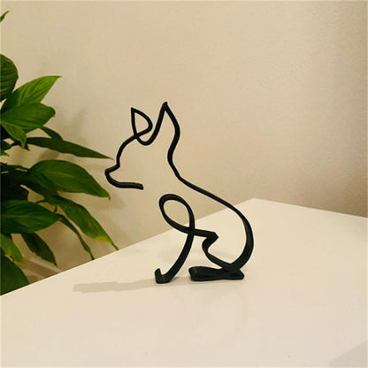 Classic Bronze Pet Figurine Decorative Accent