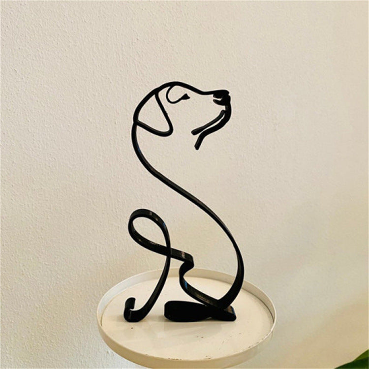 Classic Bronze Pet Figurine Decorative Accent