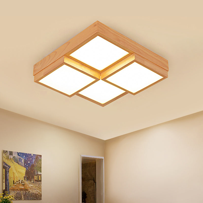 Natural Wood Hanging Light Fixture