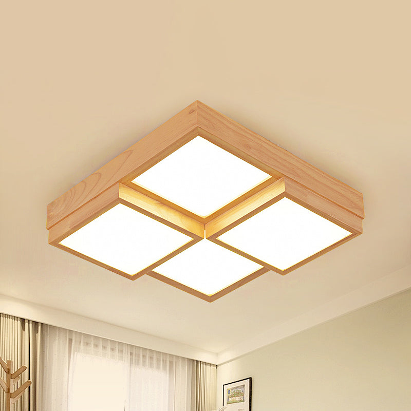 Natural Wood Hanging Light Fixture - Luxicro