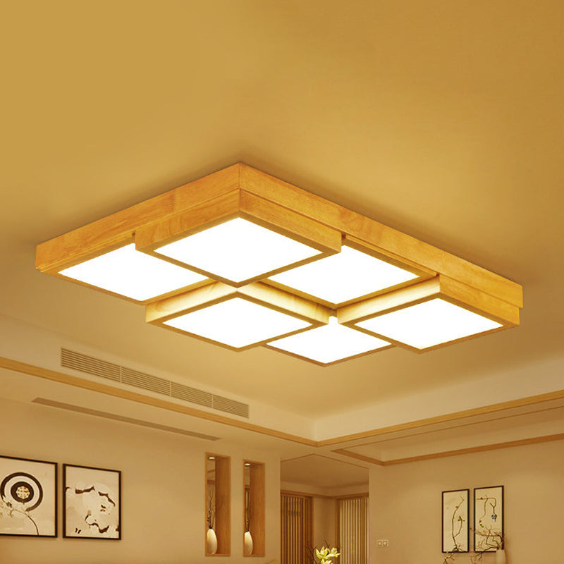 Natural Wood Hanging Light Fixture