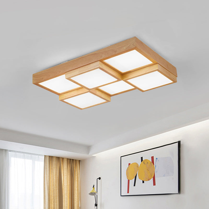 Farmhouse Style Wooden Pendant Light Fixture