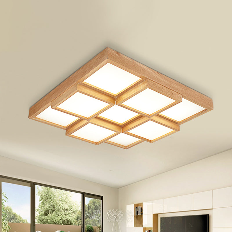 Natural Wood Hanging Light Fixture