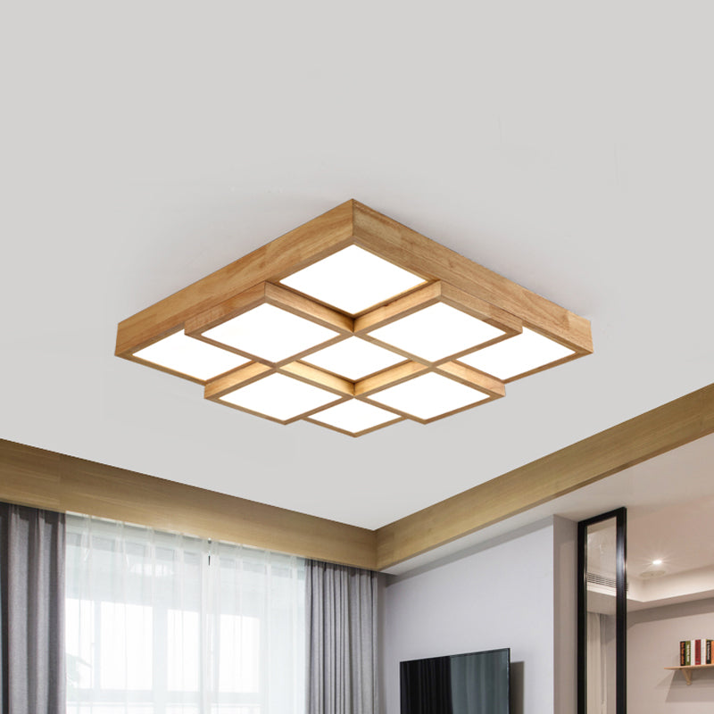 Farmhouse Style Wooden Pendant Light Fixture