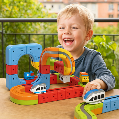 Fun Magnetic Train Track Toy Set