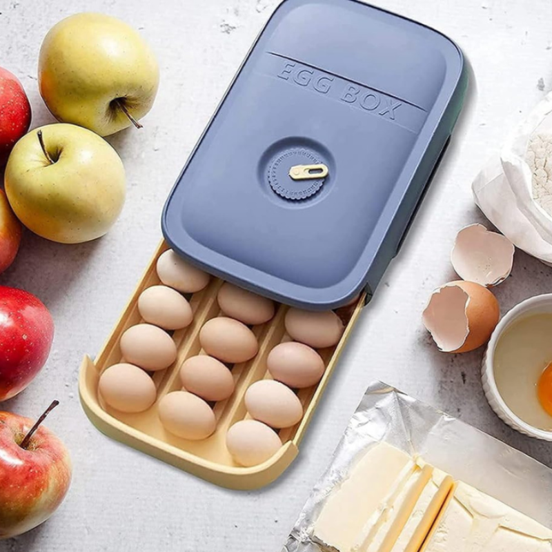 Space Saving Plastic Egg Container Box