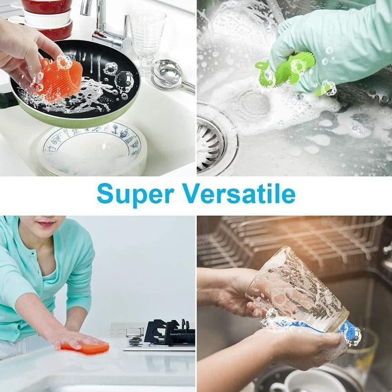 Non Slip Soft Silicone Dish Sponge Set
