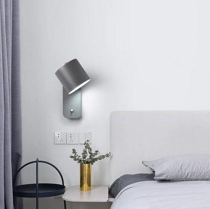 Contemporary Round Adjustable Metal Wall Light