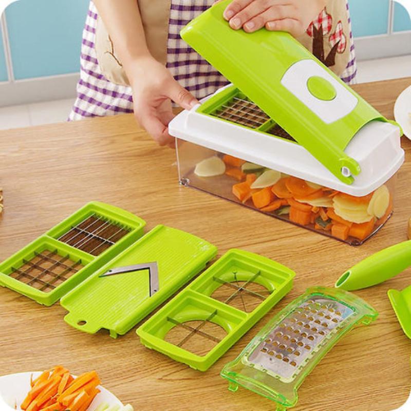 Simple 12-in-1 Vegetable Cutter with Protective Cover