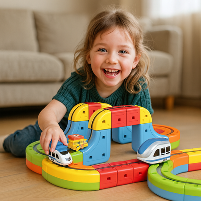 Fun Magnetic Train Track Toy Set