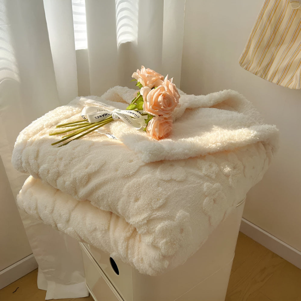 Soft Floral Cozy Throw Blanket