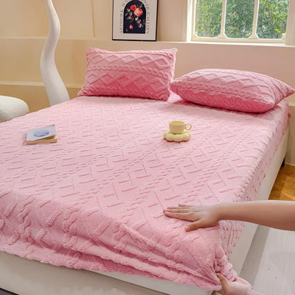 Luxurious Plush Fleece Bed Sheet Set