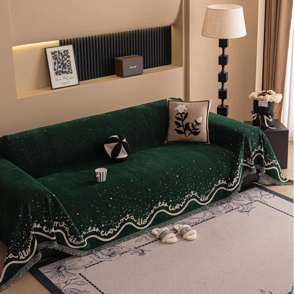 Soft Sparkly Chenille Couch Slipcover