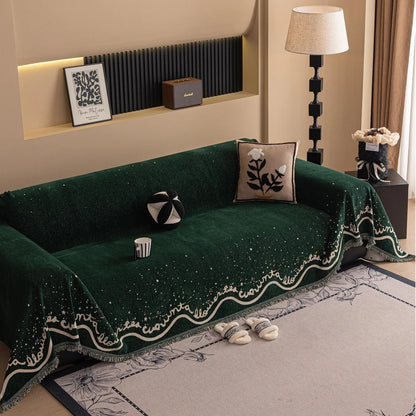 Soft Sparkly Chenille Couch Slipcover