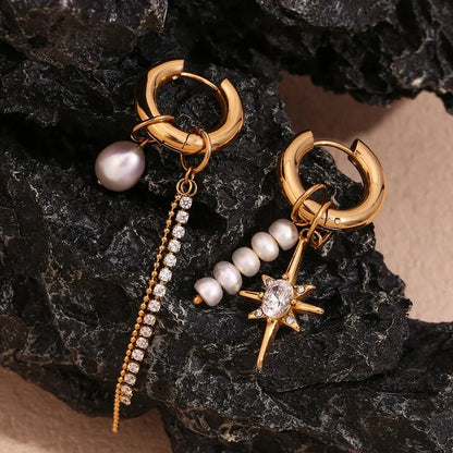 Elegant White Diamond Hanging Earrings - Luxicro