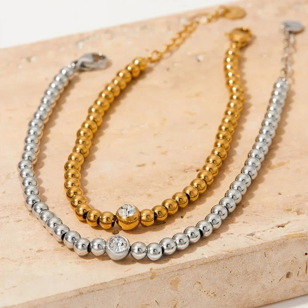 Sparkling Diamond Beaded Jewelry Set