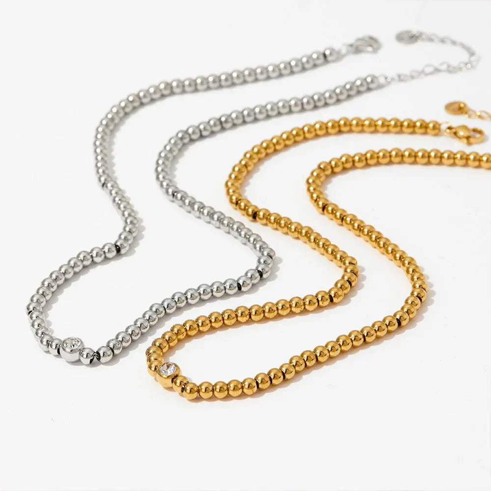 Sparkling Diamond Beaded Jewelry Set