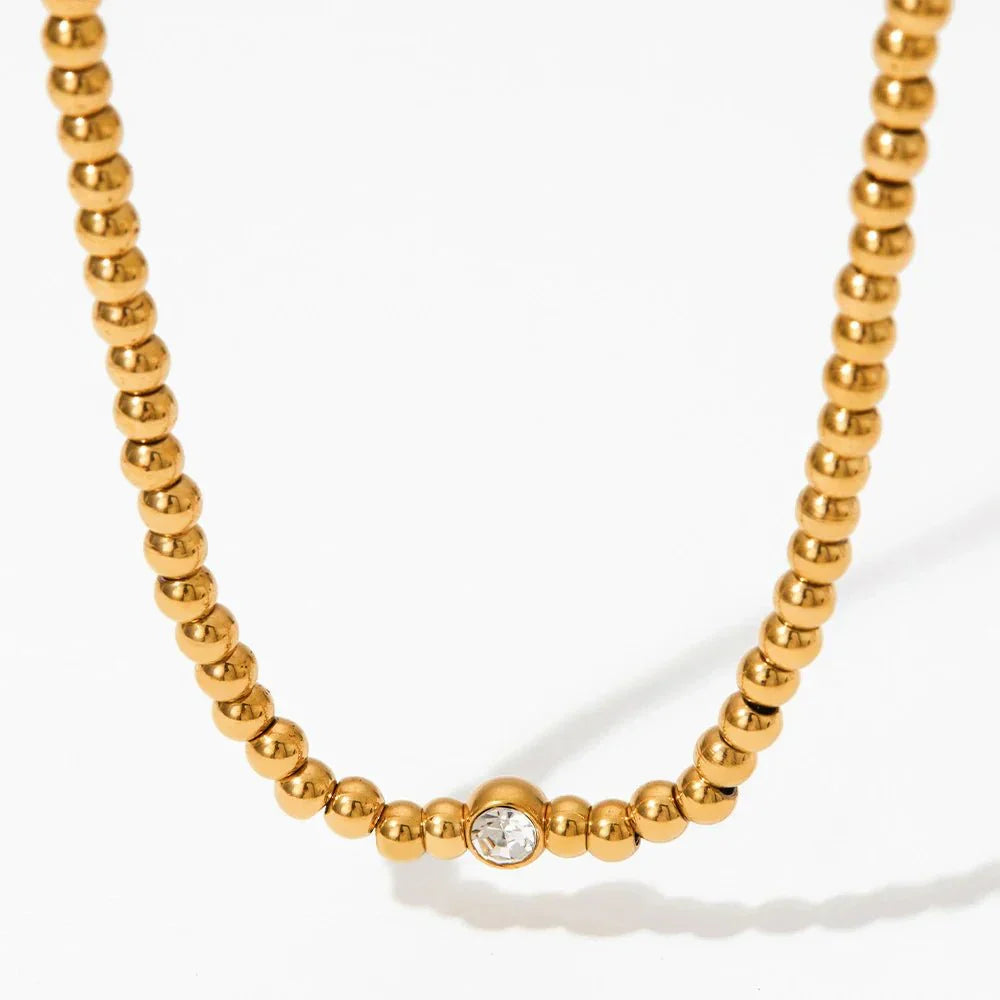 Sparkling Diamond Beaded Jewelry Set - Luxicro
