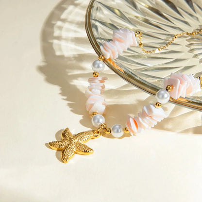 Ocean Inspired Seashell Chain Necklace