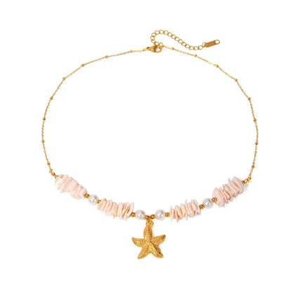 Ocean Inspired Seashell Chain Necklace