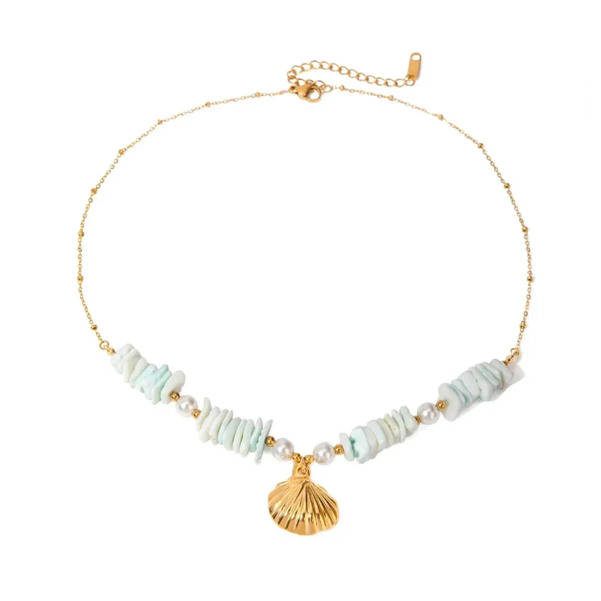 Ocean Inspired Seashell Chain Necklace