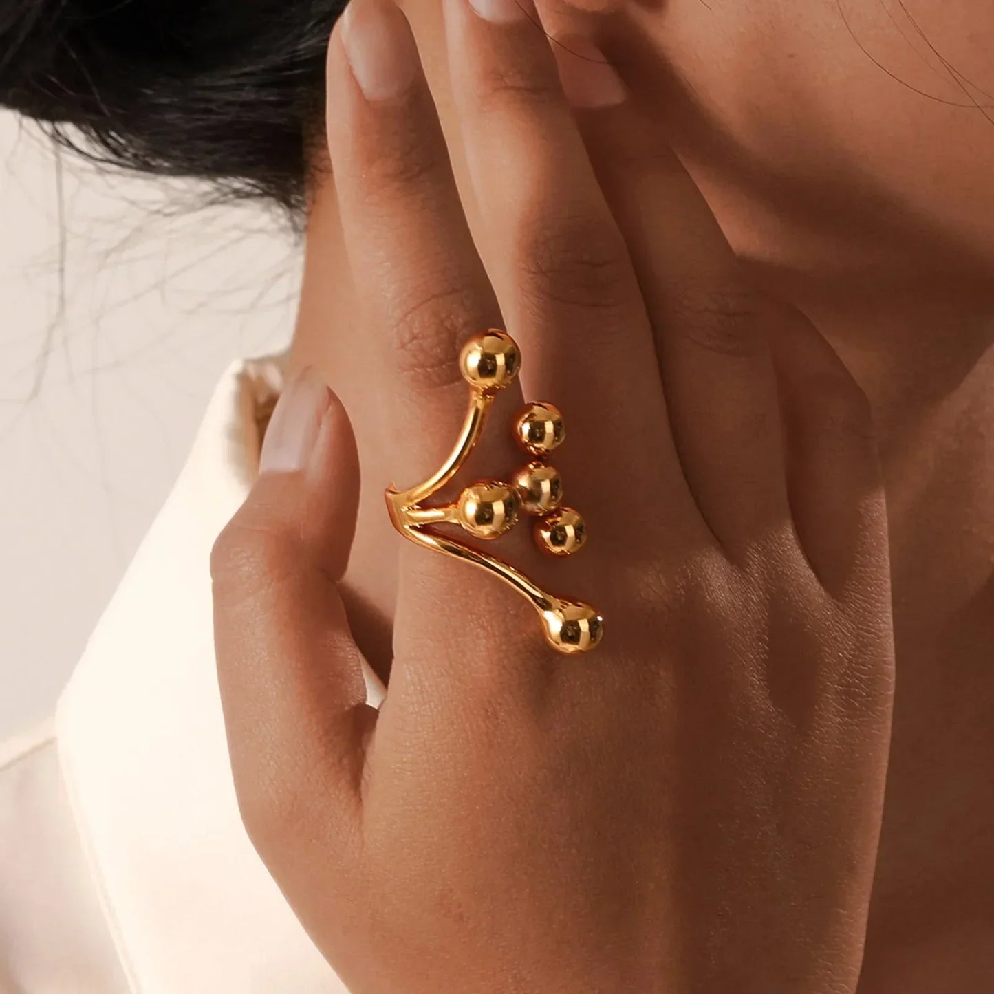 Premium Golden Layered Ring