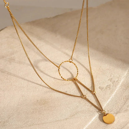 Dainty 14k Gold Star Layered Pendant Necklace