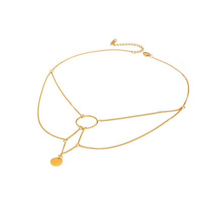 Dainty 14k Gold Star Layered Pendant Necklace
