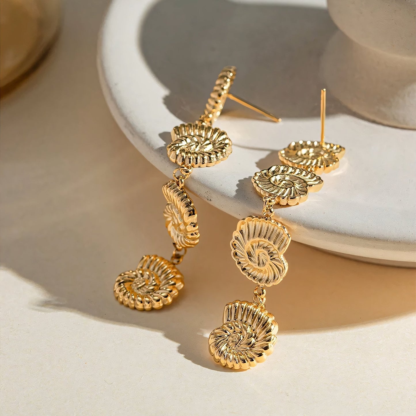 Beachy Seashell Dangle Earrings
