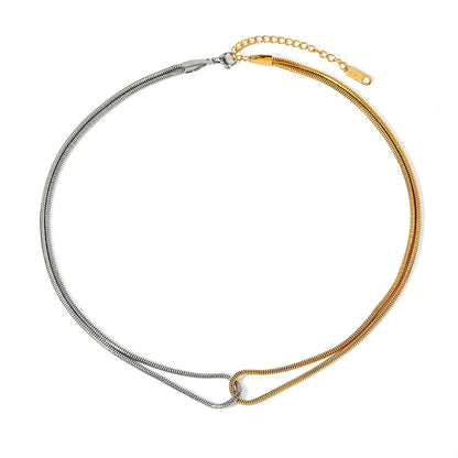 Premium 18k Gold Double Layer Chain Necklace