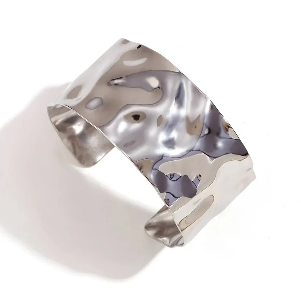 Shiny Metal Bangle Cuff Bracelet