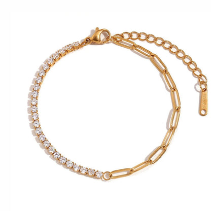 Metallic Chain Paperclip Pendant Necklace Set