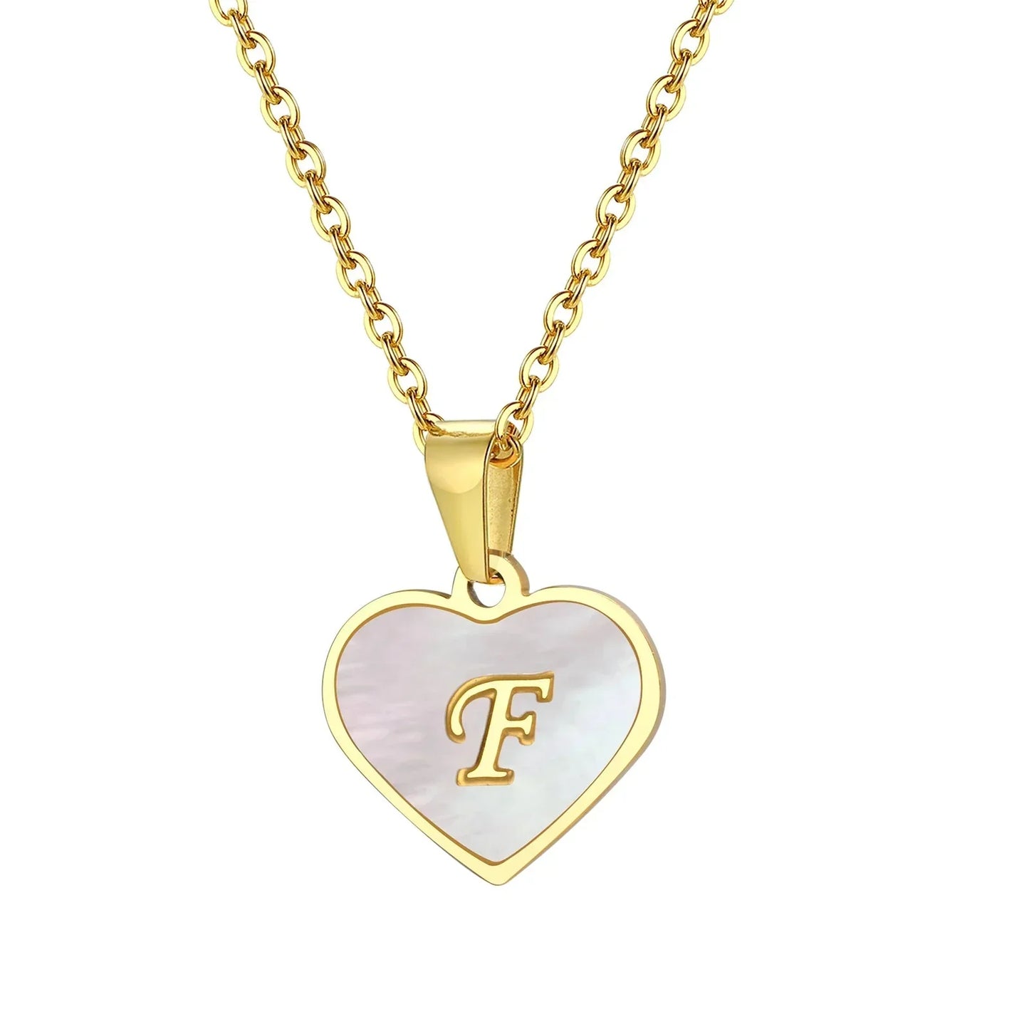 Custom Engraved 18k Gold Pearl Heart Necklace