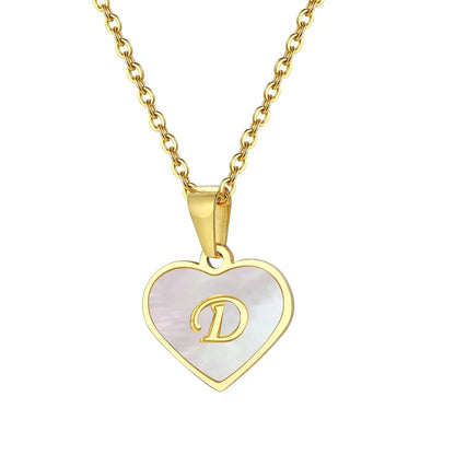 Custom Engraved 18k Gold Pearl Heart Necklace