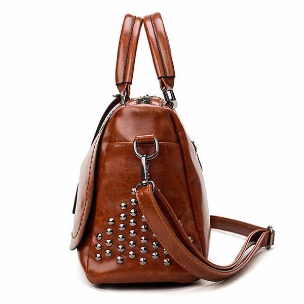 Elegant Women's Real Leather Shoulder Bag